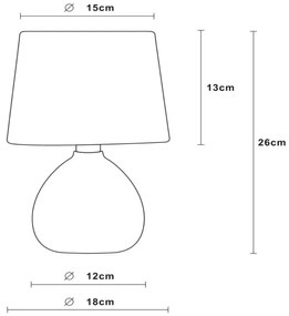 Lucide 47506/81/36 - Lampă de masă RAMZI 1xE14/40W/230V