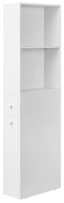 Dulap de baie extensibil cu 2 rafturi laterale 134.4x40x18 cm