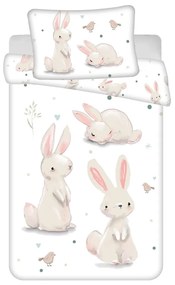 Lenjerie de pat pentru copii din bumbac pentru pătuț 100x135 cm Bunnies – Jerry Fabrics