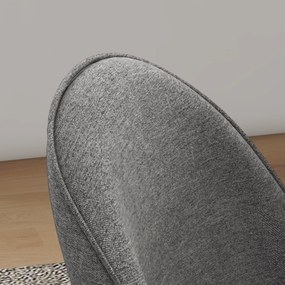 HOMCOM Pachet de 2 Scaune de Sufragerie Scaune de Bucătărie Tapitate cu Material Textil de In și Picioare din Oțel Capacitate 120 kg 50x52x83 cm Gri | Aosom Romania