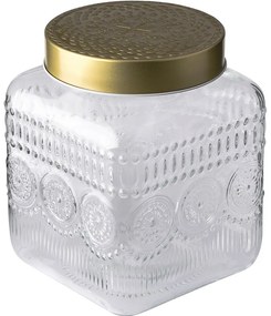 Altom Set de borcane din sticlă cu capac auriu Daisy 1,8 l, 4 buc., 1,8 l