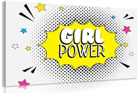 Tablou cu inscripție pop art - GIRL POWER