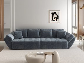 Canapea extensibilă dumonde cu ladă de depozitare si sezut confortabil din spuma high-density, Berlin Euphoria Graphit 300x100 cm