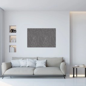 Tablou - Frunze de palmier gri (90x60 cm)