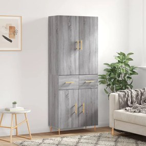 vidaXL Dulap înalt, gri sonoma, 69,5x34x180 cm, lemn compozit