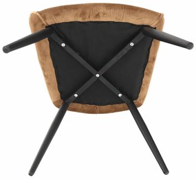Fotoliu de design, material textil Velvet maro, BERILIO
