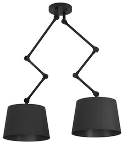 Lustră pe tijă Eglo 390113 PISTUNIO 2xE27/40W/230V negru