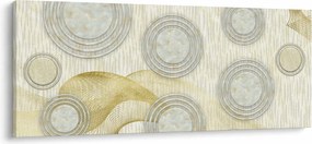 Tablou - Abstract, cercuri de marmură (120x50 cm)