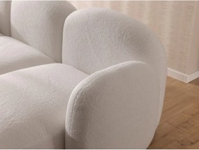 Colțar crem cu tapițerie din țesătură bouclé (în formă de "U") Orbit – Ropez