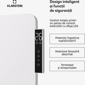 Klarstein Încălzitor cu infraroșu hibrid Wonderbeam | 900 W | 8-16 m² | Design modern | 60x108 cm