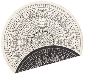 Covor adecvat pentru exterior NORTHRUGS Porto, Ø 200 cm, negru - crem