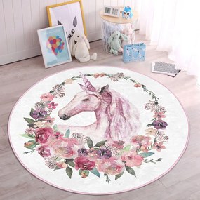 Covor pentru copii roz ø 80 cm Comfort – Mila Home
