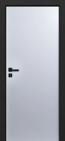 Usa de interior stil Scandinav cu toc metalic negru mat Alb, DR, 1011 x 2071