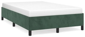 3269654 vidaXL Cadru de pat, verde închis, 120x190 cm, catifea