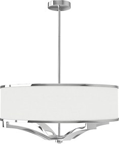 Open Design OR84801 - Lustră pe tijă GERDO, 4xE27/12W/230V, crom lucios/alb