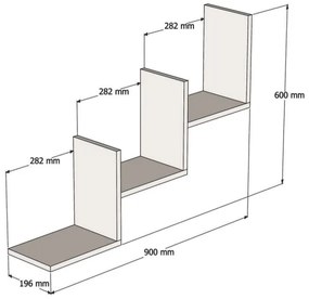 Etajeră de perete MIST 60x90 cm bej
