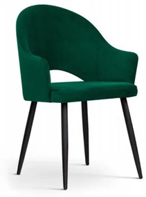 Scaun tapitat Goda - Verde/Negru h87 cm