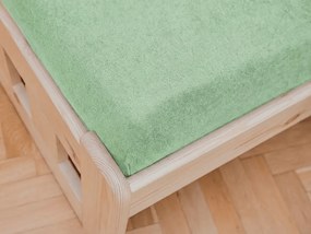 Cearsaf Frotir pentru patut cu elastic 70x140 cm verde