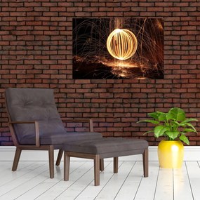Tablou cu bilă iluminată (90x60 cm)