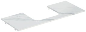 Blat pentru lavoar Geberit One cu decupaj central tip marmura alba 120 cm