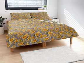 Lenjerie de pat creponată Flori Mici