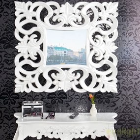 Oglinda decorativa eleganta design clasic Venice alba A-15628 VC