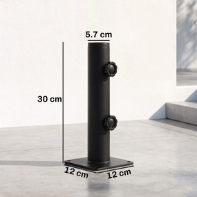 Outsunny Suport pentru Umbrelă de Terasă, Bază pentru Umbrelă pentru Patio, Ponton, Grădină și Curte, Negru | Aosom Romania