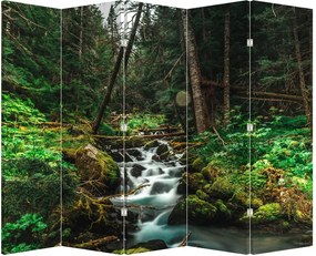 Paravan - Pârău în pădure (210x170 cm)
