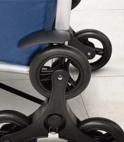 Carucior cumparaturi  Stairs Climber pliabil husa detasabila 3 roti  Metal/Poliester Albastru