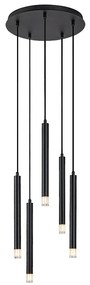 Lustra suspendata stil minimalist Ramira 5L negru