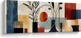 Tablou - Vaze cubiste (cu ceas) (90x30 cm)