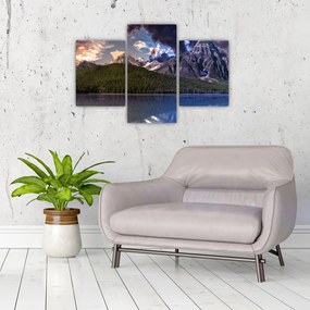 Tablou cu lac și munți (90x60 cm)
