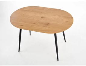 Masă de dining BALNOR, stejar/negru