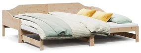 850908 vidaXL Pat de zi cu extensie, 90x190 cm, lemn masiv de pin