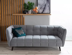 Canapea Castello 3 velvet gri/wenge Blu14