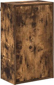 vidaXL Dulap de Baie Pe perete cu ușă Stejar fumuriu 39 x 23,5 x 65 cm