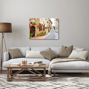 Tablou pe sticlă - Alee pitorească italiană (70x50 cm)