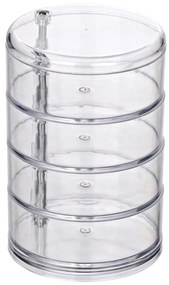 Organizator cu 4 compartimente pentru cosmetice Wenko Transparent