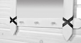 Oglinda cu agatatori Roma Homs Alb 47 X 57 X 7, lemn stratificat