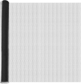 vidaXL Gard hexagonal Gri 1,5 x 50 m PVC