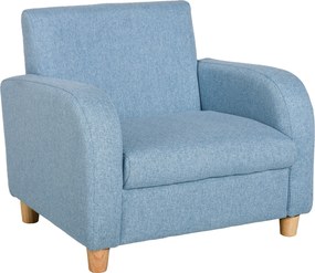 HOMCOM Scaun pentru Camera Copiilor în Material Textil Max. 65 kg 49x45x44cm Albastru | Aosom Romania