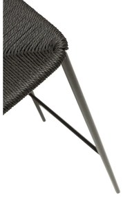 Scaun bar cu picioare din oțel DAN-FORM Stiletto, negru, înălțime 68 cm