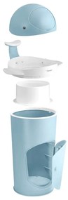 Coș de gunoi albastru deschis pentru scutece din plastic 25 l Whale – Kindsgut