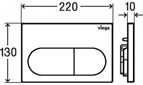 Clapeta actionare rezervor WC incastrat, Viega Visign for Life 6, alb, 773762