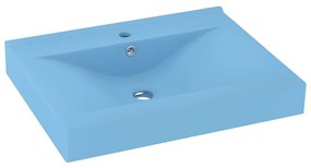 Chiuveta baie lux, orificiu robinet, bleu mat 60x46 cm ceramica matte light blue