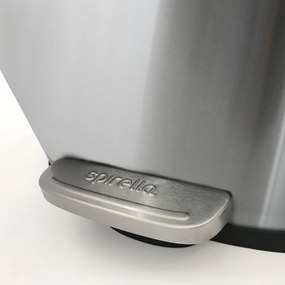 Coș de gunoi argintiu mat cu pedală din oțel 50 l Akira – Spirella