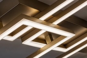 Rabalux 71499 - Plafonieră LED dimabilă FATMA 40W/230V 3000-6500K 33x100 cm aurie+telecomandă