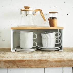 Raft suplimentar alb/în culoare naturală din metal 30,5x14 cm Tosca – YAMAZAKI