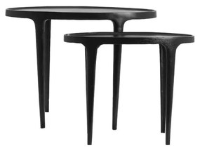 Măsuțe auxiliare 2 buc. rotunde din metal 33x70 cm Arica – Light &amp; Living