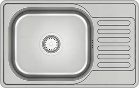 Chiuveta inox incastrata Quadron Pop Eddie 111 inox 66x42 cm